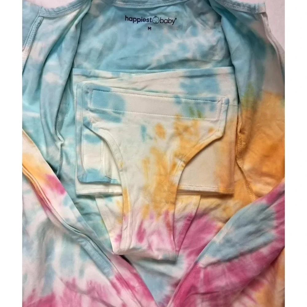 Happiest Baby Swaddle Sleep Sack Lot Medium Tie Dye Solid Pink Thick Girl